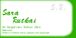 sara rutkai business card
