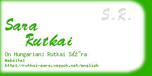 sara rutkai business card